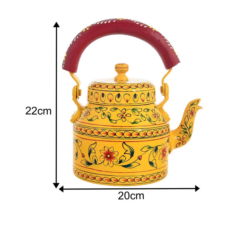 DSC-1558-1-2.jpg ALUMINIUM TEA KETTLE WITH 4 GLASS - Image 3