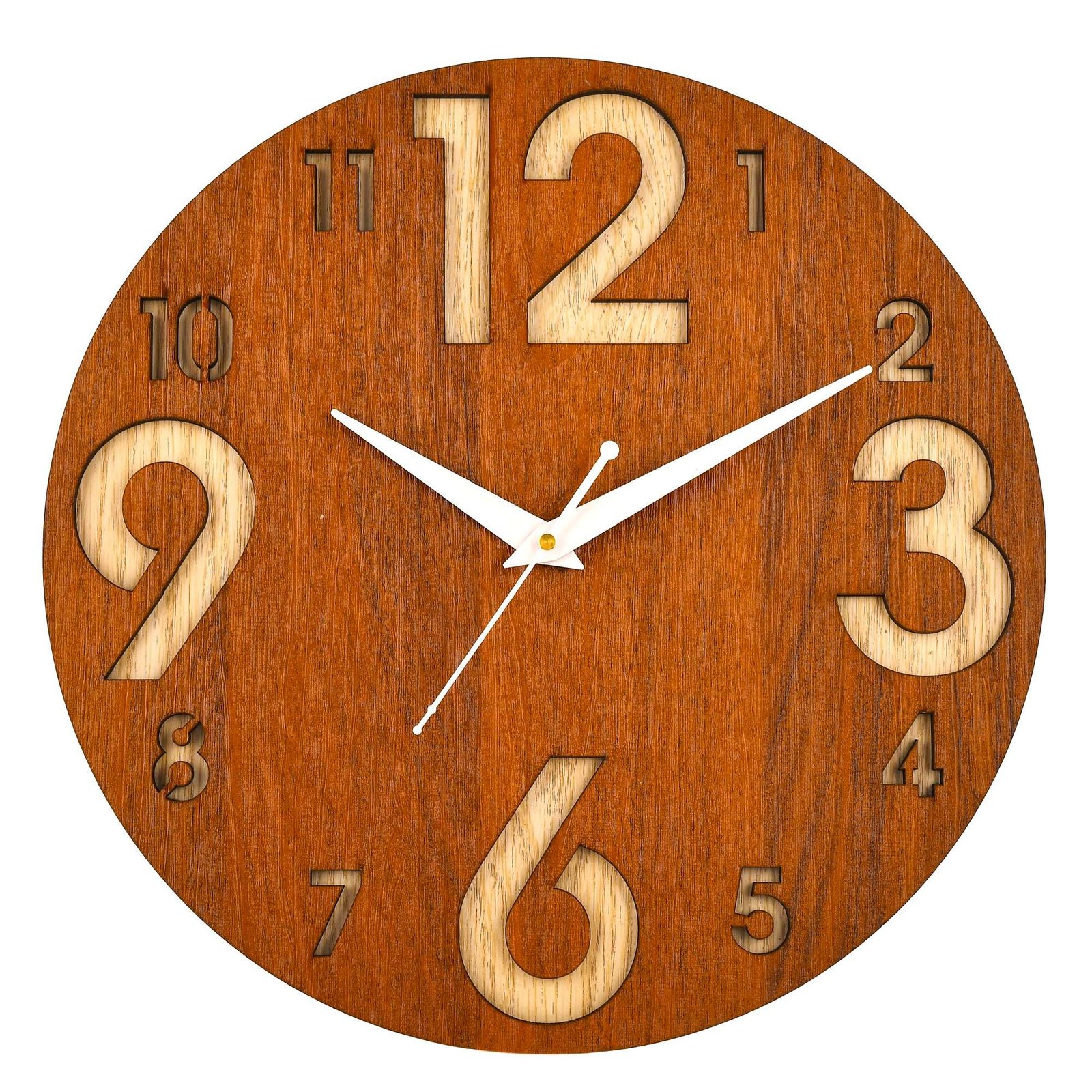 TGVlUX.jpg Wooden Silent Non-Ticking Wall Clock for Home Stylish Latest Designer Wall Clock for Home Living Room Bedroom Office Hall - Image 3