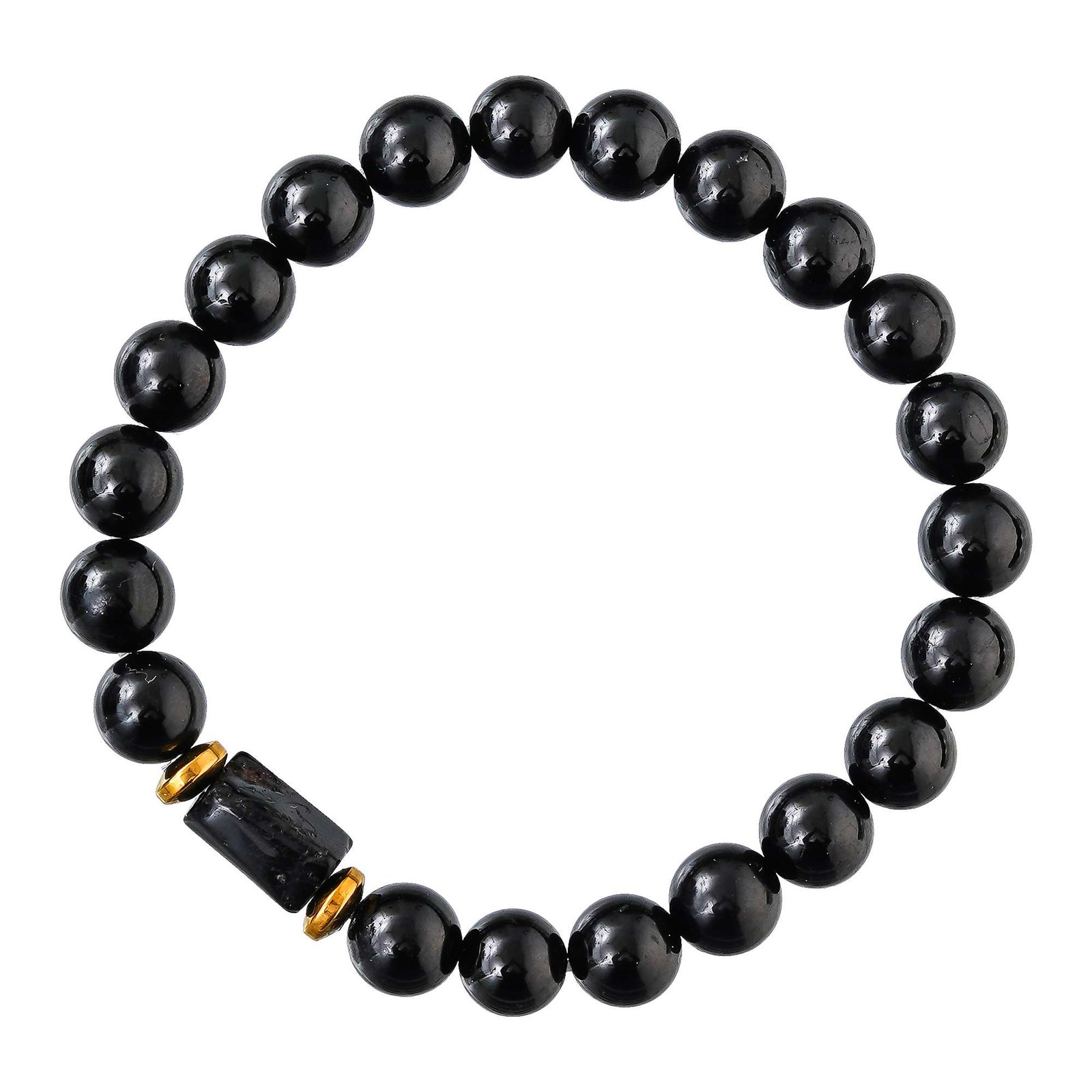 WKf7o7.jpg Black Tourmaline Bracelet for Women Men's Gifts - Protection Healing Crystal Bracelet - 8mm Gemstone Beaded Adjustable